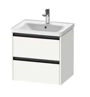 Duravit Ketho.2 - Umyvadlová skříňka 55x58x46 cm, 2 zásuvky, matná bílá K25281018180000