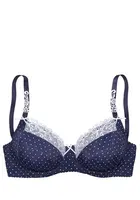 NUANCE Podprsenka  námornícka modrá / biela