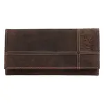 Dámská kožená peněženka hnědá broušená se vzorem - Tomas Farbe