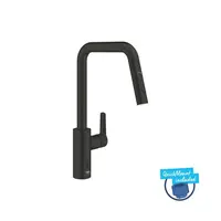 Grohe QuickFix Start - Elektronická drezová batéria s výsuvnou spŕškou, batériové napájanie, matná čierna 1012432430