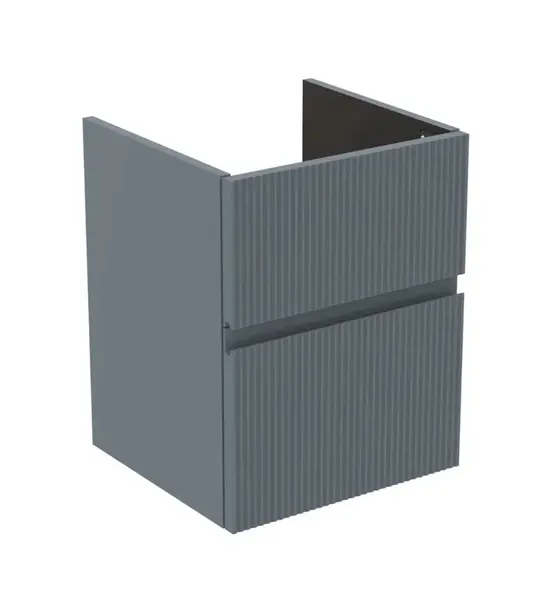 Ideal Standard Finesse - Umývadlová skrinka, 43x40x54 cm, 2 zásuvky, Ribbed Matt ashblue E3405UQ