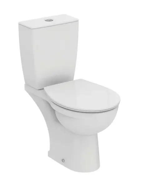 Ideal Standard Eurovit - WC kombi s doskou SoftClose, zadný odpad, biela W328701