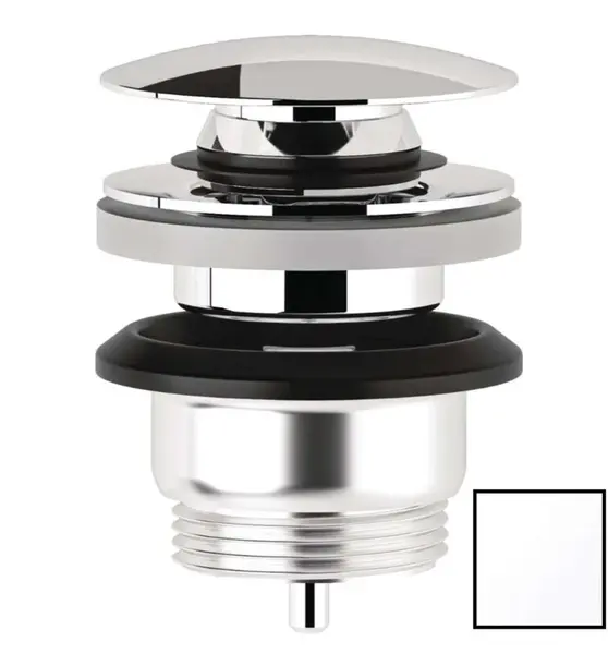 Kludi Rotexa - Umývadlová výpusť, ClickClack, matná biela 1047053-00