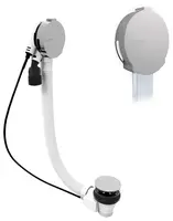 Polysan - Vaňová odtoková a prepadová súprava s napúšťaním, dĺžka 60 cm, chróm 71851