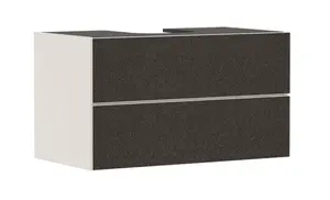Hansgrohe Xevolos E - Umývadlová skrinka, 98x56x55 cm, 2 zásuvky, matná béžová/textilná tmavá sivá 54191660