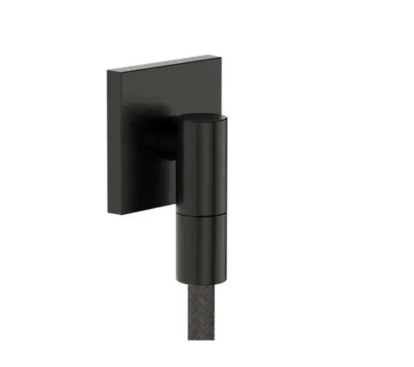 Hansgrohe FixFit Fine E - Nástenné kolienko, kefovaný čierny chróm 28883340