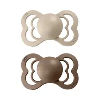 BIBS Supreme symetrické cumlíky z prírodného kaučuku 2ks - veľkosť 2 - Vanilla / Dark Oak