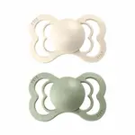 BIBS Supreme symetrické cumlíky zo silikónu 2ks - veľkosť 1 - Ivory / Sage