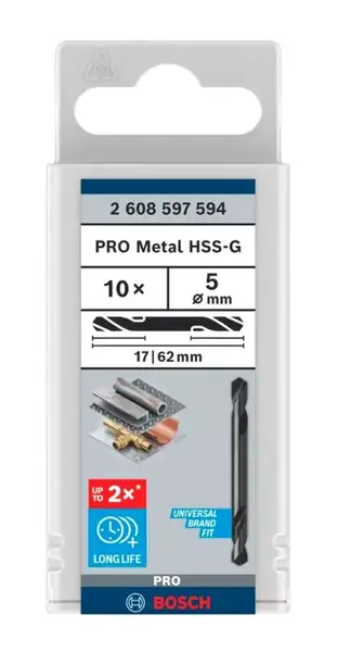 Bosch Príslušenstvo - Súprava vrtákov do kovu, obojstranné, 5x62 mm, 10 ks 2608597594