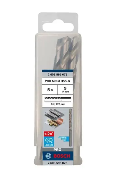 Bosch Príslušenstvo - Súprava vrtákov do kovu, 9x125 mm, 5 ks 2608595075