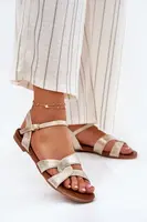 S. BARSKI Ploché Lesklé Sandály Dámské S.Barski