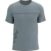 Compressport LOGO SS TSHIRT Pánské tréninkové triko, šedá, velikost