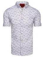 Koszula męska z krótkim rękawem biała Dstreet