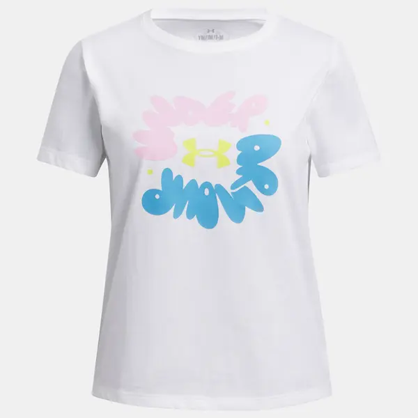 Dívčí tričko Under Armour UA Bubble Wordmark SS - Holky