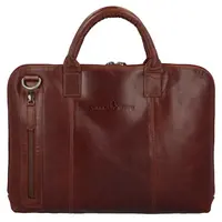 Pánska kožená business taška hnedá - Greenwood Vardan