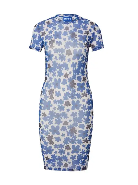 HUGO Šaty 'Nasaja_B'  modrá / čierna / biela
