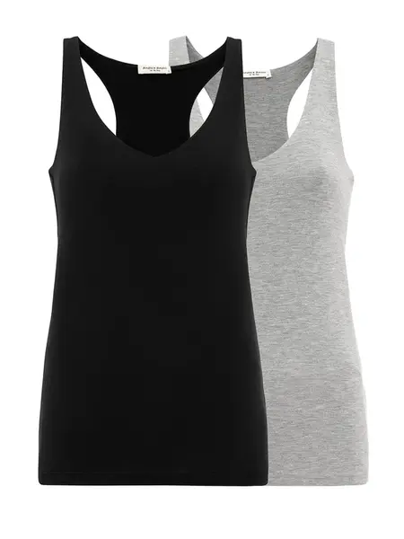 Anou Anou Top  sivá melírovaná / čierna