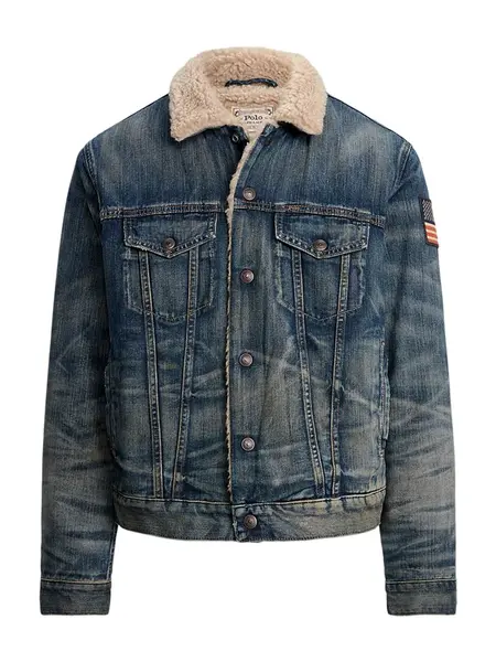 Polo Ralph Lauren Prechodná bunda  béžová / modrá denim