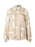 MEXX Blúzka  béžová / nebielená / čierna