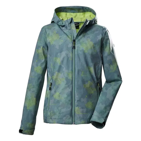 Dívčí softshellová bunda killtec 205 tmavě tyrkysová/zelená 140