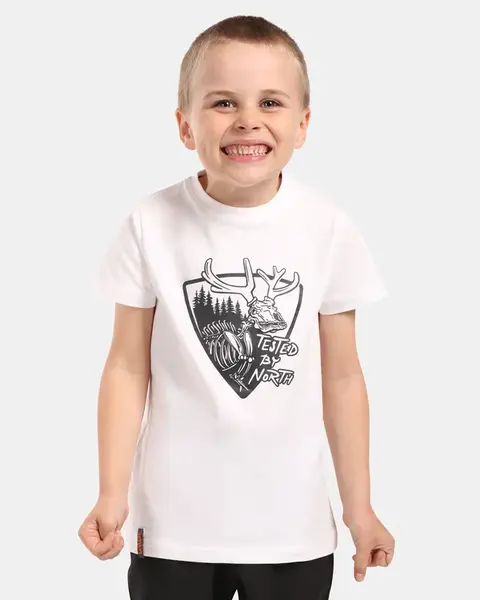 Chlapecké bavlněné tričko kilpi salo-jb bílá 110-116