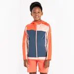 Dětská funkční mikina dare2b thriving světle oranžová/modrošedá 158