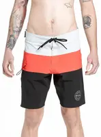 Meatfly pánské plavky Mitch Boardshorts 21" Red Orange / Black | Červená | Velikost L