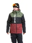 Meatfly pánská SNB & SKI bunda Manifold Bronze Green / Merlot | Černá | Velikost XL