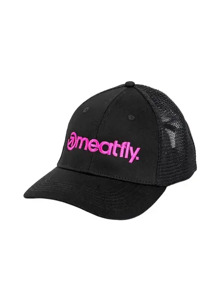 Meatfly kšiltovka MF Logo Trucker Magenta / Black | Černá | Velikost One Size