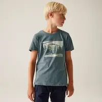 Dětské bavlněné tričko regatta bosley viii modrošedá 110-116