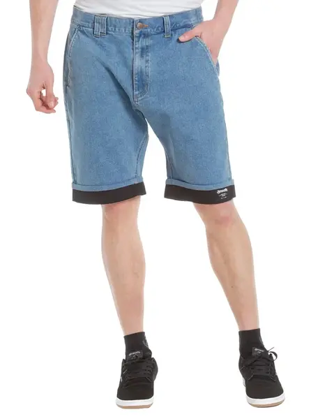 Meatfly pánské kraťasy Barry Dirty Washed/Black | Černá | Velikost 32