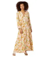 Rip curl dámské šaty Always Summer Kaftan Gold | Zlatá | Velikost XS