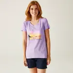 Dámské bavlněné tričko regatta filandra viii fialová 44