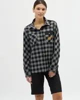 Dámská enduro flanelová košile silvini briona šedá/černá s