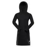 Dámské mikinové šaty alpine pro oleba černá m plus