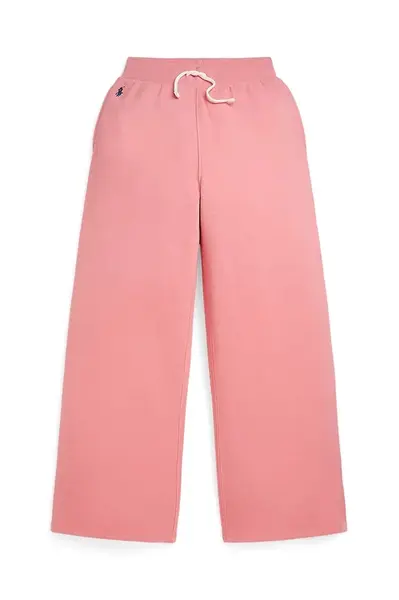 Dětské tepláky Polo Ralph Lauren růžová barva, 313925933008