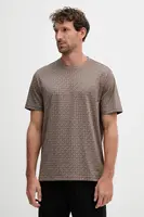 Bavlněné tričko Michael Kors pánské, hnědá barva, CS5529A5KS