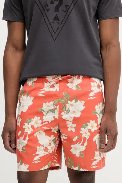 Kraťasy Tommy Hilfiger pánské, oranžová barva, MW0MW39713