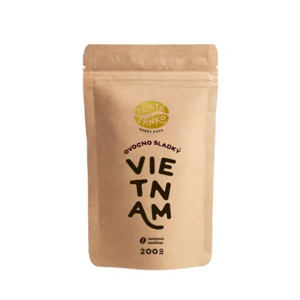 Káva Zlaté Zrnko - Vietnam "OVOCNĚ-SLADKÝ" od slovenského farmáře 500 g