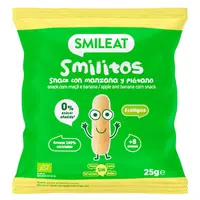 SMILEAT BIO kukuřičné křupky banán a jablko s panenským olivovým olejem 25 g
