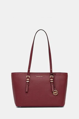 Kožená kabelka MICHAEL Michael Kors QUINN vínová barva, 30T5GQNT2L