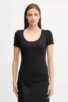 Tričko Tommy Jeans dámské, černá barva, DW0DW20916