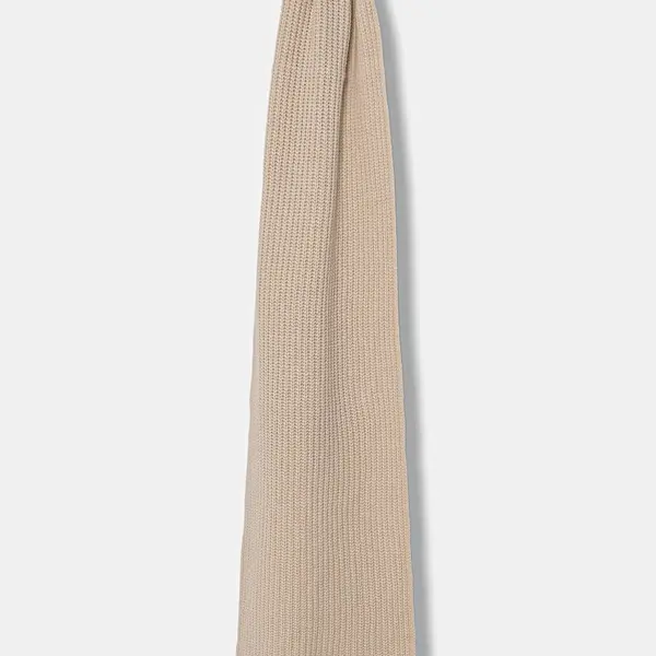 Vlněná šála Weekend Max Mara BARDIES dámská, béžová barva, hladká, 2525746035600