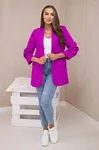 Włoski Bunda s klopou elegantní fialka