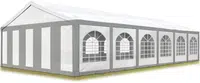 Hawaj Párty stan Premium Ohnivzdorný 6 x 12 m šedo-bílý