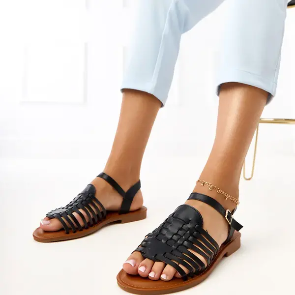 Gemre White Flat Roman Sandals Everlay