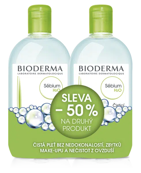 BIODERMA Sebium H2O micelární voda výhodné balení 2 x 500 ml