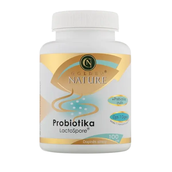 GOLDEN NATURE Probiotika + Prebiotika + Trávicí enzymy Opti7digest 100 tablety