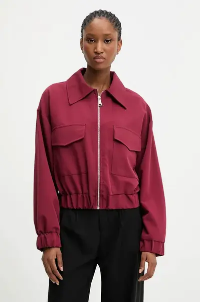 Bunda Answear.LAB vínová barva, přechodná