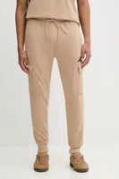 Tepláky adidas Feelcozy pánské, béžová barva, JX3332